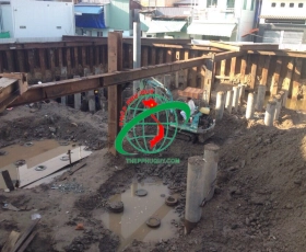 Nhận thi công đóng nhổ thép cọc cừ larsen, lắp đặt hệ khung giằng